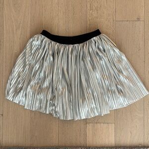 Silver Pleated Women's Skirt